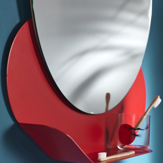 Meme Design Nuvola Mirror With Shelf - Agof Store