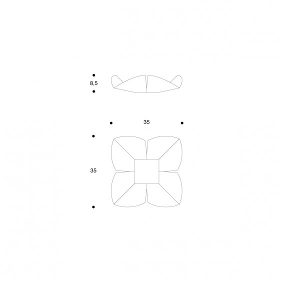 Apax centrotavola Danese Milano - Agof Store