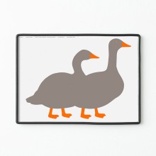 Danese Milano Due Oche Grigie 50x70 cm Art Print - Agof Store Danese Milano Due Oche Grigie 50x70 cm Art Print - Agof Store