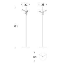 Danese Milano Tiki Standgarderobenständer - Agof Store Danese Milano Tiki Standgarderobenständer - Agof Store