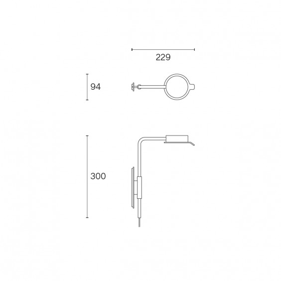 Wästberg w102 Chipperfield w wall lamp - Agof Store