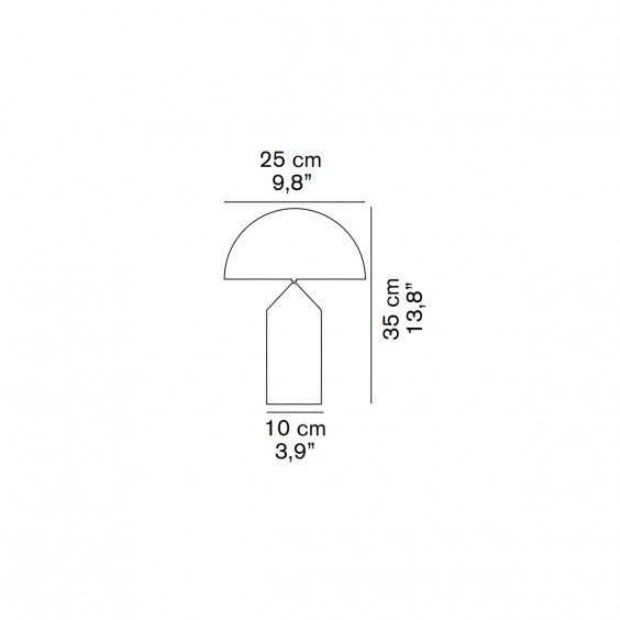 Oluce Atollo Bronzo table lamp - Agof Store