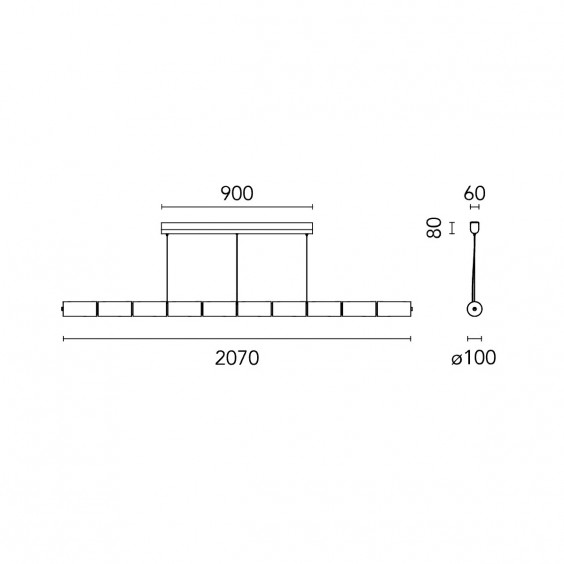 Flos Luce Orizzontale pendant lamp - Agof Store