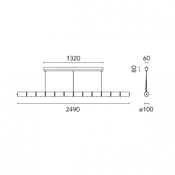 Flos Luce Orizzontale lampada a sospensione - Agof Store