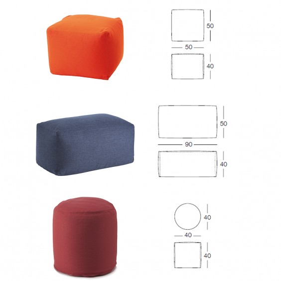 Meme Design Archimede Outdoor Ottoman - Agof Store