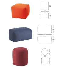Meme Design Archimede Outdoor Ottoman - Agof Store Meme Design Archimede Outdoor Ottoman - Agof Store