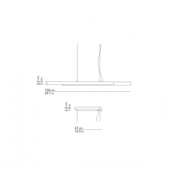 Kdln Dala Linerar pendant lamp - Agof Store