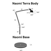 Naomi Lampada da terra Lumina - Agof Store