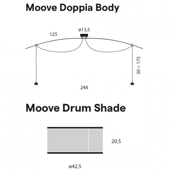 Lumina Moove Doppia pendant lamp - Agof Store