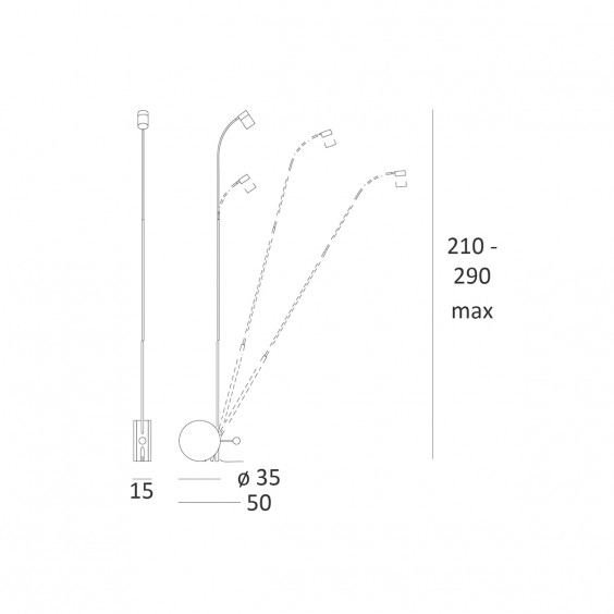Lumen Center Chiocciola 11 floor lamp - Agof Store
