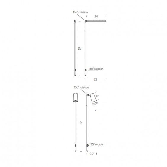 Nemo Untitled Mini Linear table lamp - Agof Store