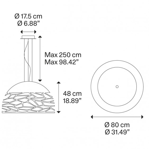 Lodes Kelly Large Dome 80 Pendelleuchte - Agof Store