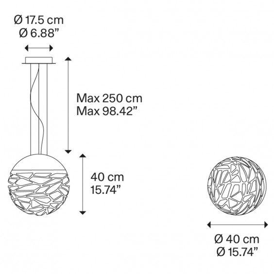 Lodes Kelly Small Sphere 40 Pendelleuchte - Agof Store