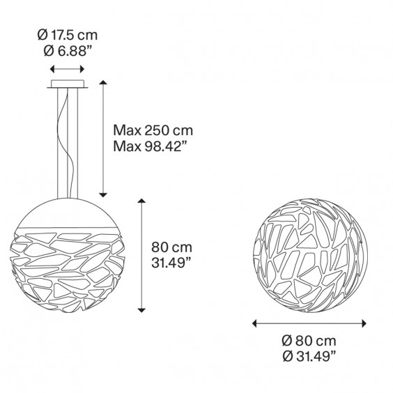 Lodes Kelly Large Sphere 80 pendant lamp - Agof Store