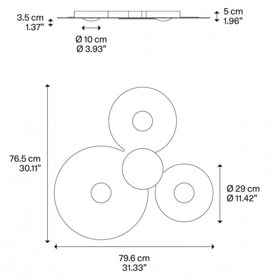 Lodes Bugia Mega wall ceiling lamp - Agof Store