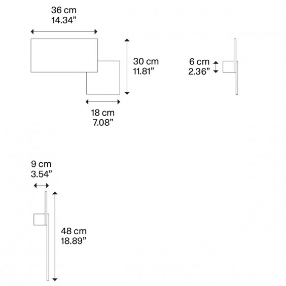 Puzzle Square & Rectangle Lampada da parete soffitto Lodes - Agof Store