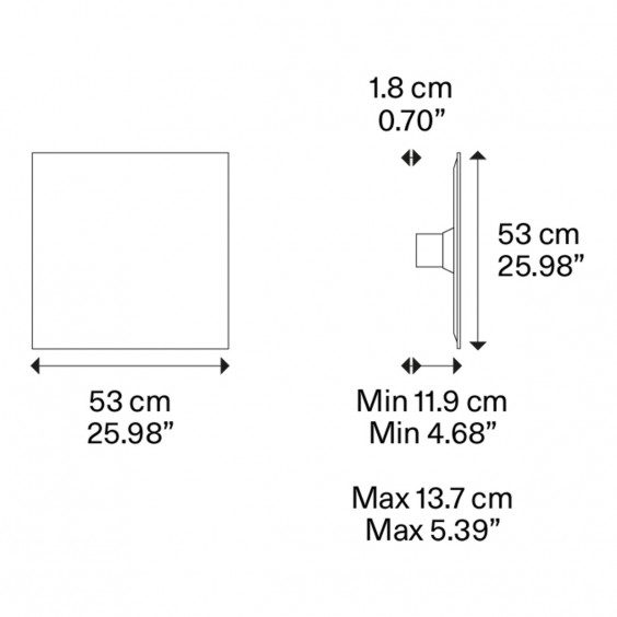Puzzle Mega Square Small Lampada da parete soffitto Lodes - Agof Store