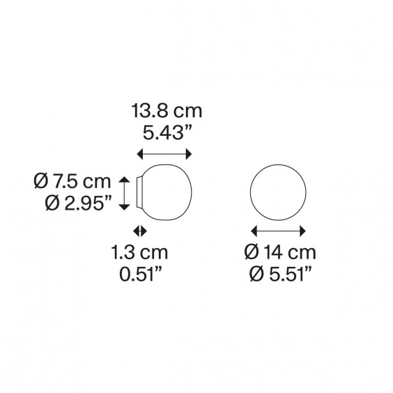 Lodes Volum 14 wall ceiling lamp - Agof Store