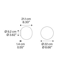 Lodes Volum 22 wall ceiling lamp - Agof Store