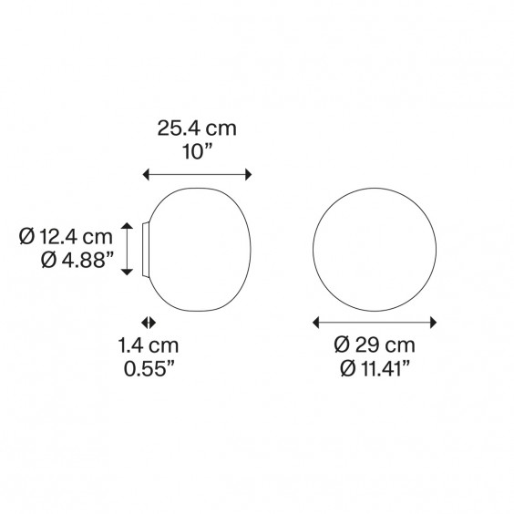 Volum 29 Lampada da parete soffitto Lodes - Agof Store