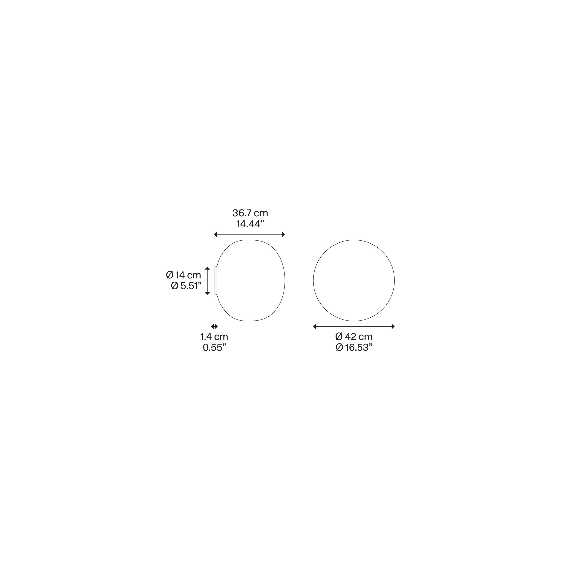 Lodes Volum 42 wall ceiling lamp - Agof Store