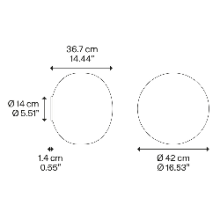 Lodes Volum 42 wall ceiling lamp - Agof Store