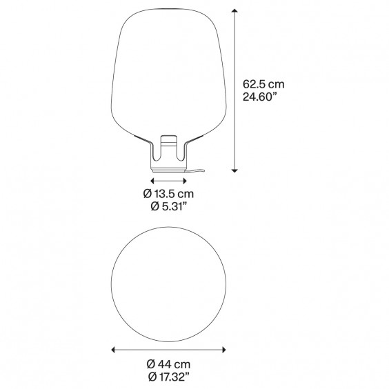 Flar Large Lampada da terra tavolo Lodes - Agof Store