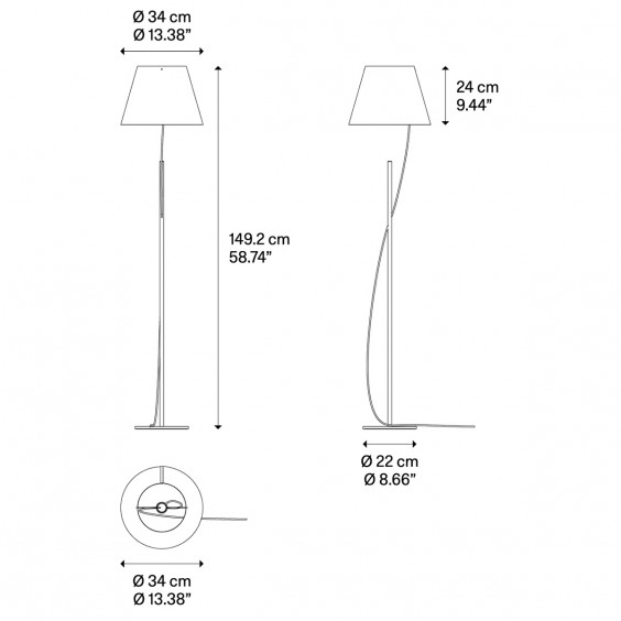 Hover Lampada da terra Lodes - Agof Store