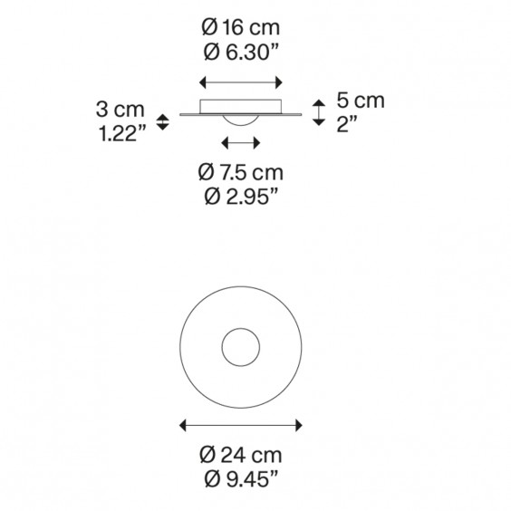 Lodes Bugia Single wall ceiling lamp - Agof Store