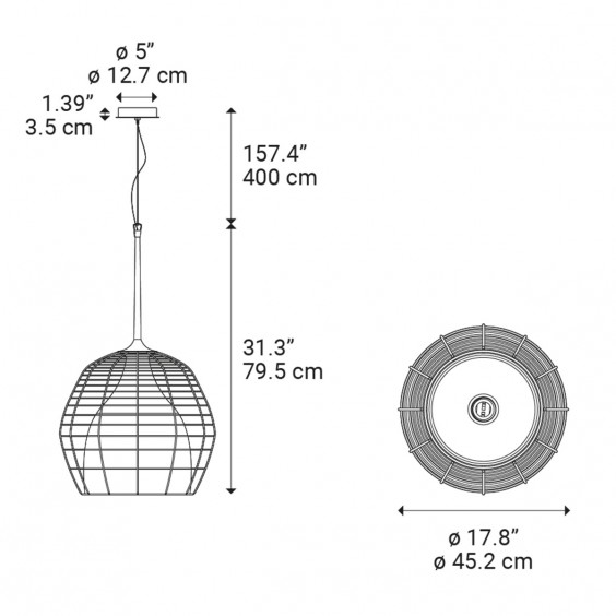 Cage Large Lampada a sospensione Diesel with Lodes - Agof Store