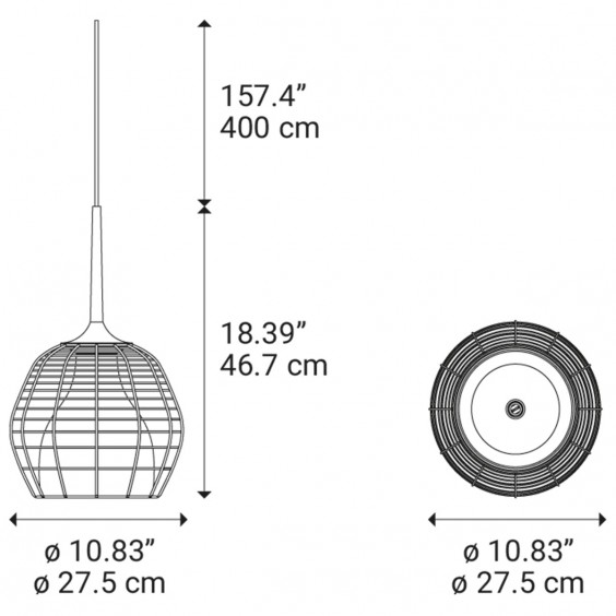 Cage Small Lampada a sospensione Diesel with Lodes - Agof Store