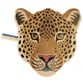 Doing Goods Himani Leopard Head Groß Teppich Ø105 cm - Agof Store