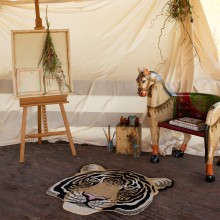 Doing Goods Rajah Tiger Head Large Rug Ø100 cm - Agof Store