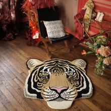 Doing Goods Rajah Tiger Head Groß Teppich Ø100 cm - Agof Store