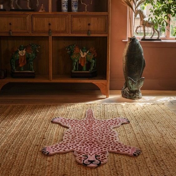 Doing Goods Pinky Leopard Groß Teppich - Agof Store