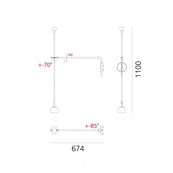 Artemide Ixa L wall lamp - Agof Store
