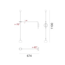 Artemide Ixa Braccio Lampada da parete - Agof Store