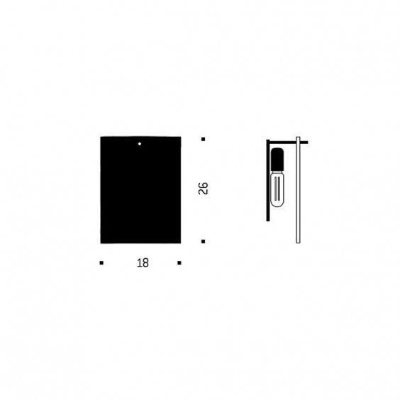 Ingo Maurer 24 Karat Blau Flat Wandleuchte - Agof Store