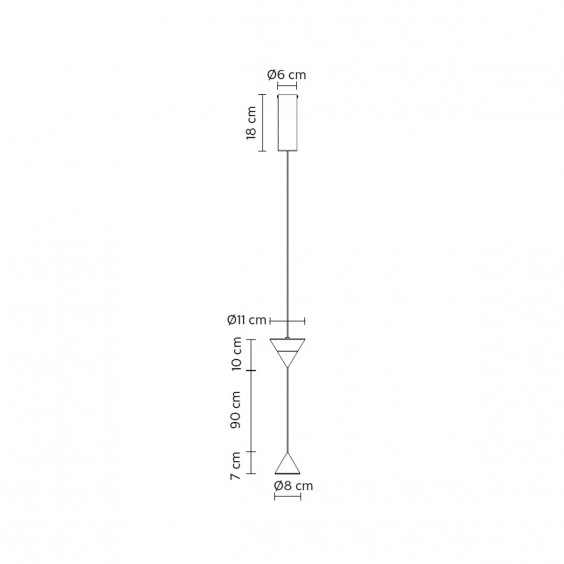 Karman Filomena Ø8+Ø11 cm pendant lamp - Agof Store
