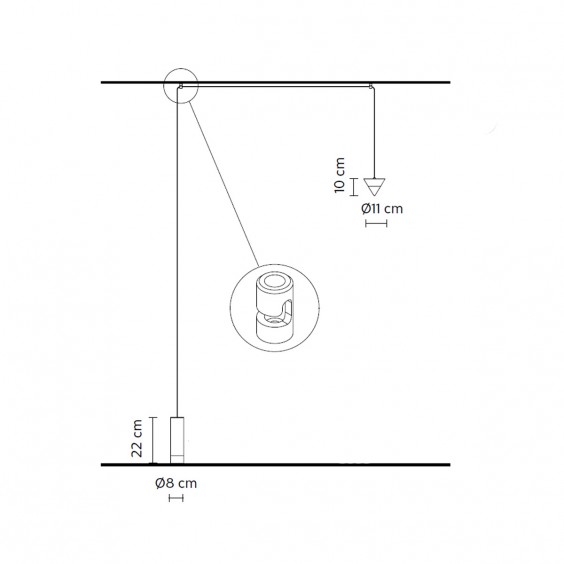 Filomena Ø 11 cm Lampada a sospensione terra Karman - Agof Store