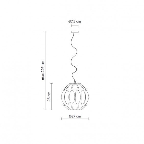 Karman Ginger H 26 cm pendant lamp - Agof Store