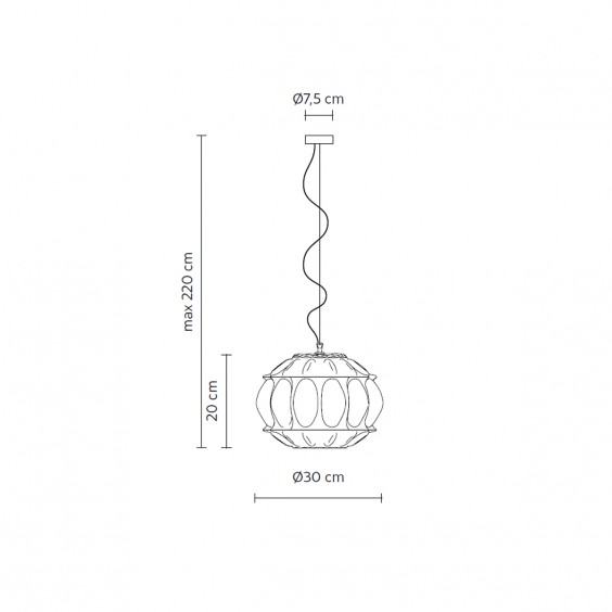 Ginger H 20 cm Lampada a sospensione Karman - Agof Store