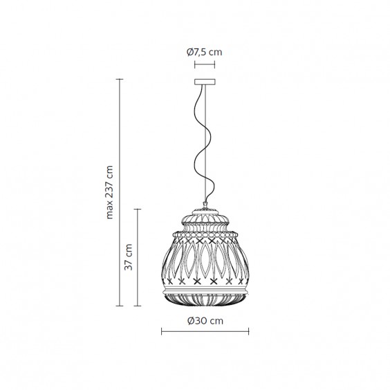 Karman Ginger H 37 cm pendant lamp - Agof Store