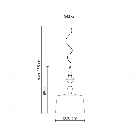Alì e Baba in lino Ø30 cm Lampada a sospensione Karman - Agof Store