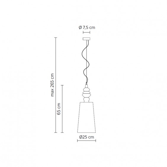 Alì e Baba in lino Ø25 cm Lampada a sospensione Karman - Agof Store