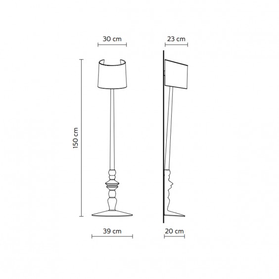 Karman Alì e Baba H.150 cm wall lamp - Agof Store