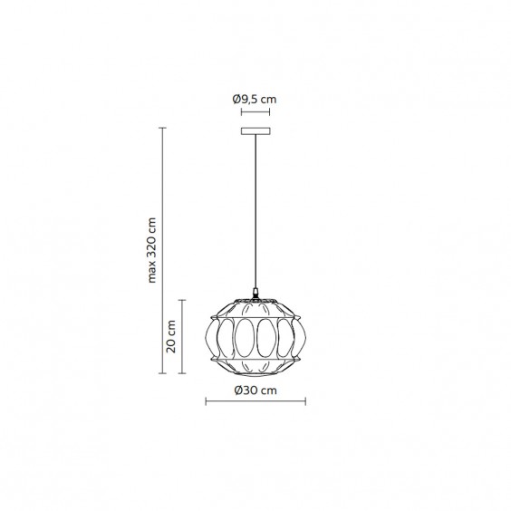 Ginger H 20 cm outdoor Lampada a sospensione Karman - Agof Store