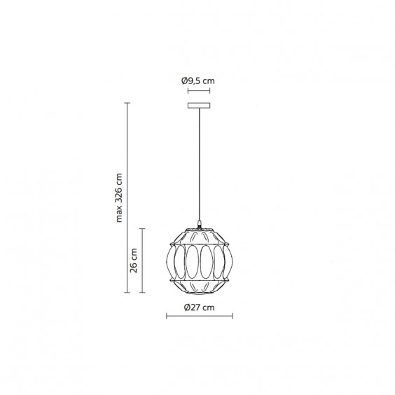 Karman Ginger H 26 cm outdoor pendant lamp - Agof Store