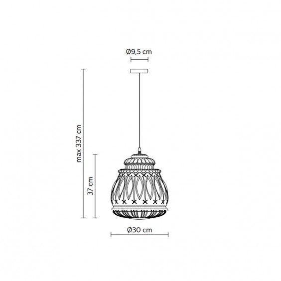 Ginger H 37 cm outdoor Lampada a sospensione Karman - Agof Store