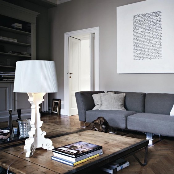 Bourgie Bianca e Oro lampada da tavolo Kartell - Agof Store